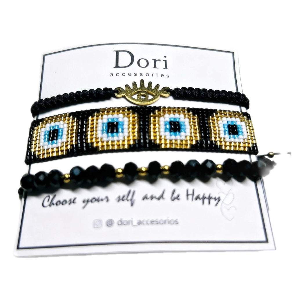 Miyuki and Crystal Bracelet Set