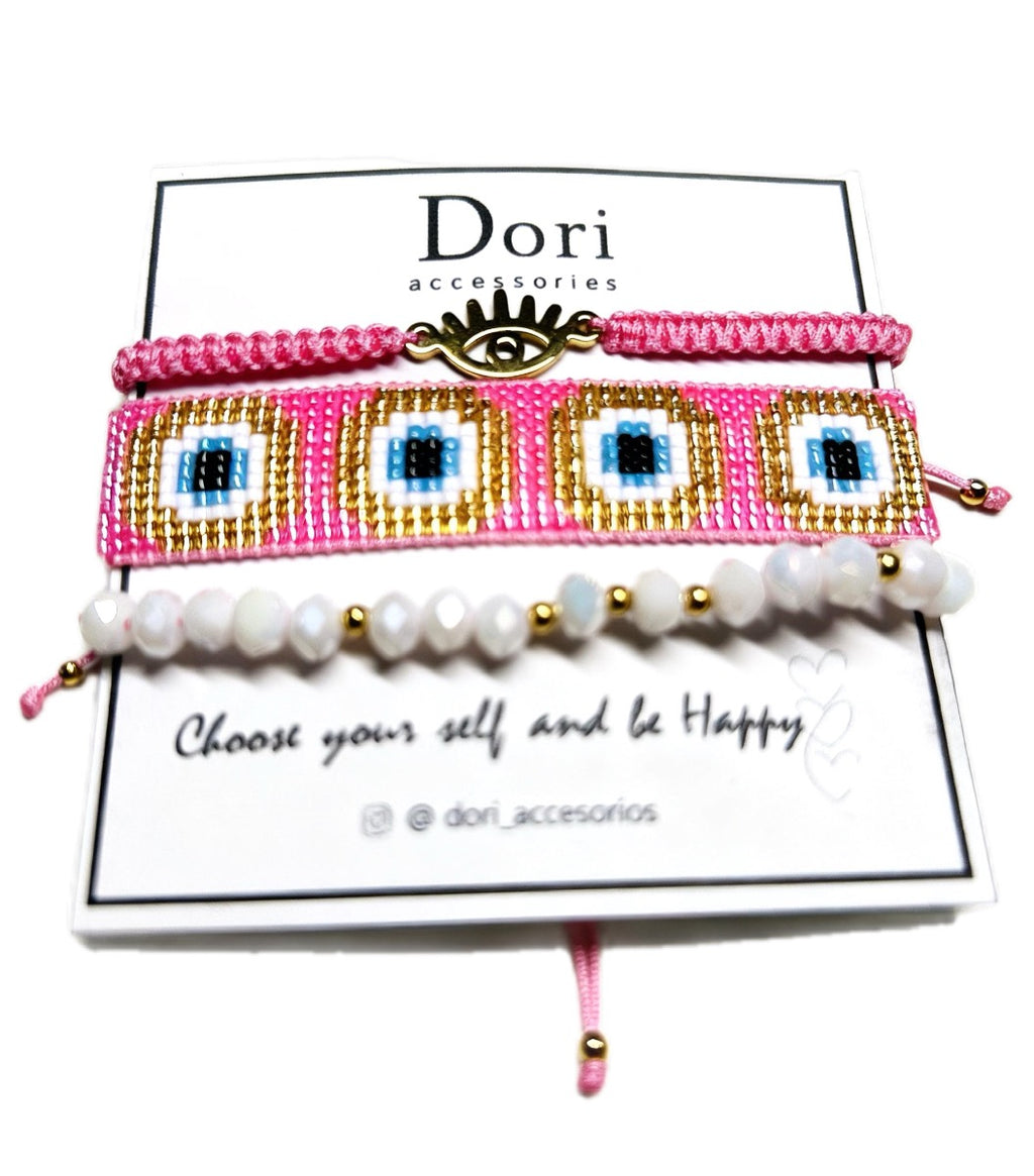 Miyuki and Crystal Bracelet Set