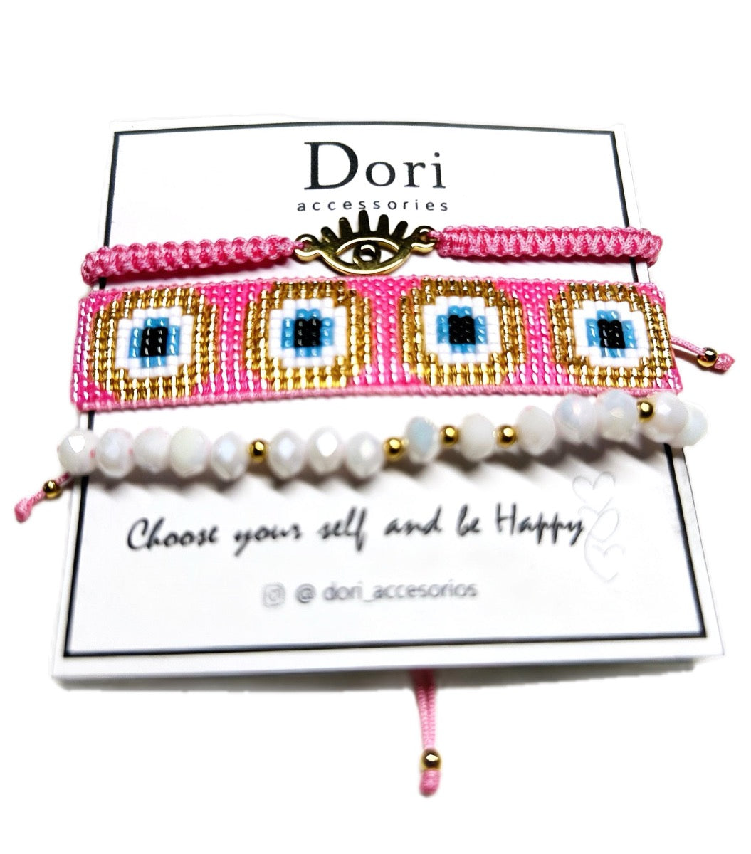 Miyuki and Crystal Bracelet Set