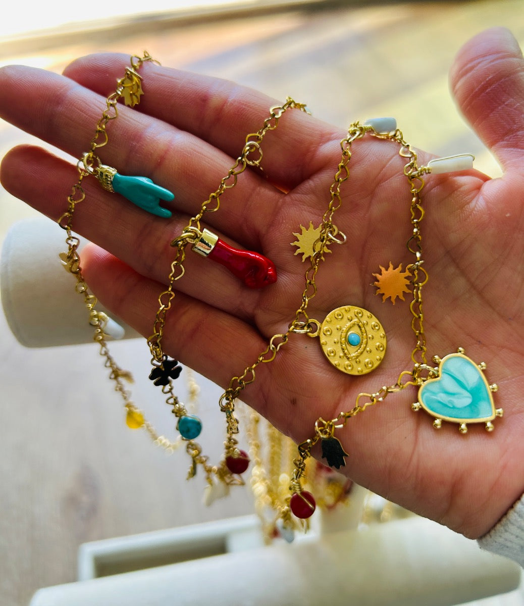 Steel Chains with Charms