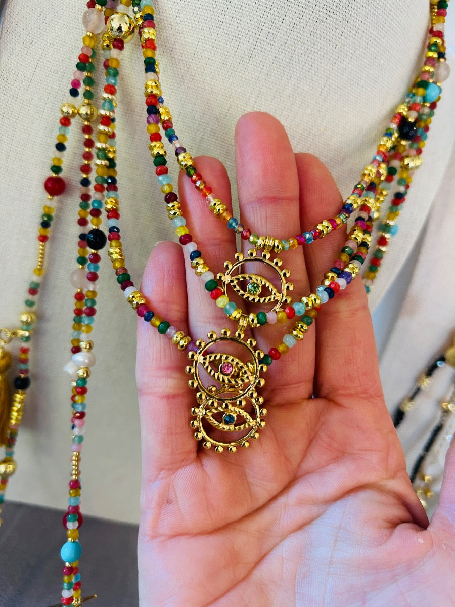 Short Natural Stone Necklaces
