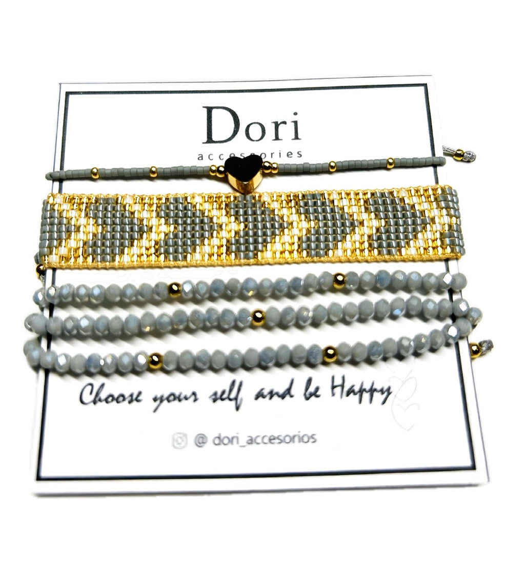 Miyuki and Crystal Bracelet Set