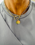 LOVE Rhodium-plated chunky-link choker chain