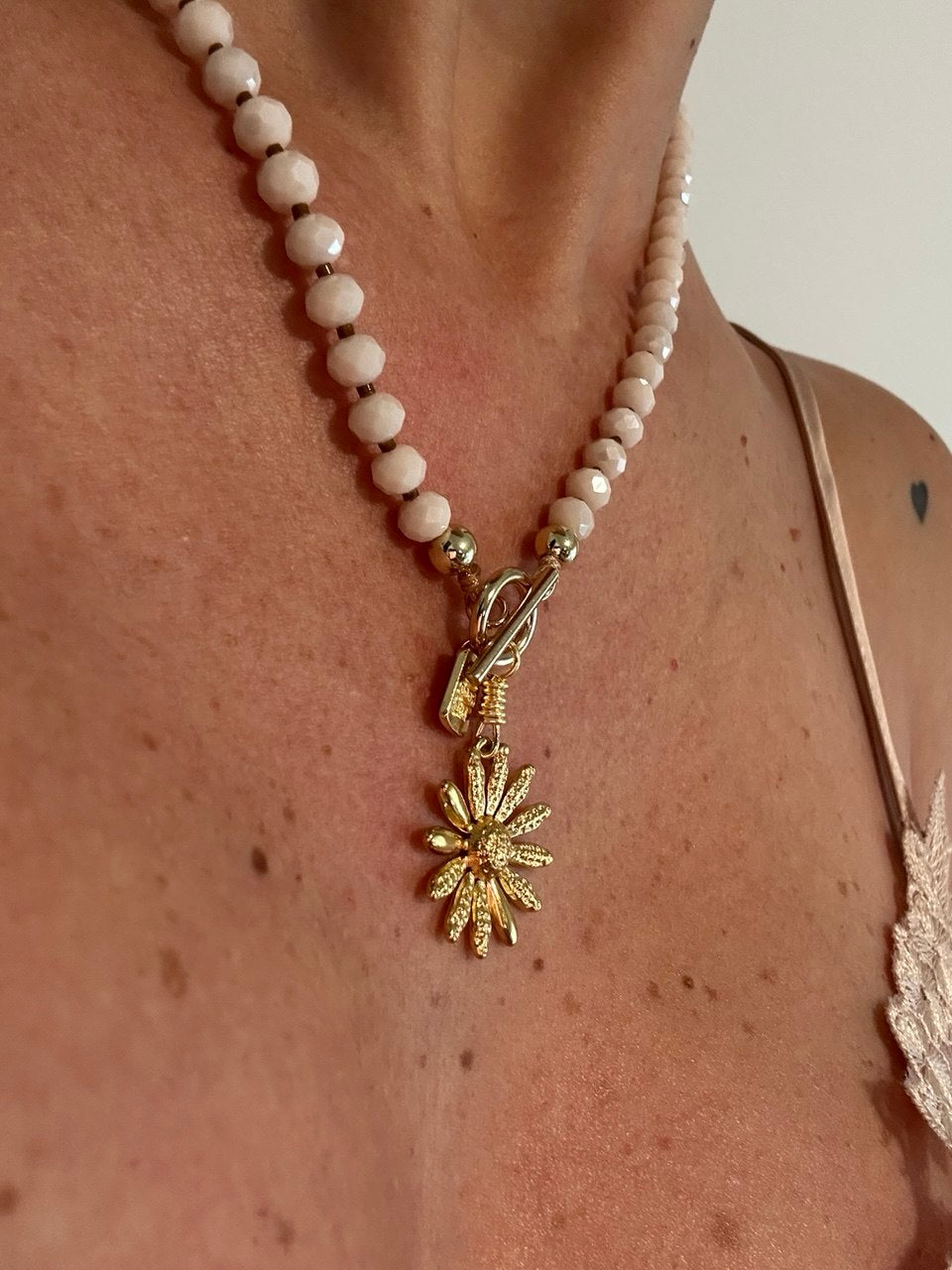 Czech Glass Adjustable Short Necklace