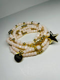 Set of 5 medium-sized stretch bracelets | ROSE
