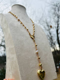 Adjustable braided cord necklace | BEIGE