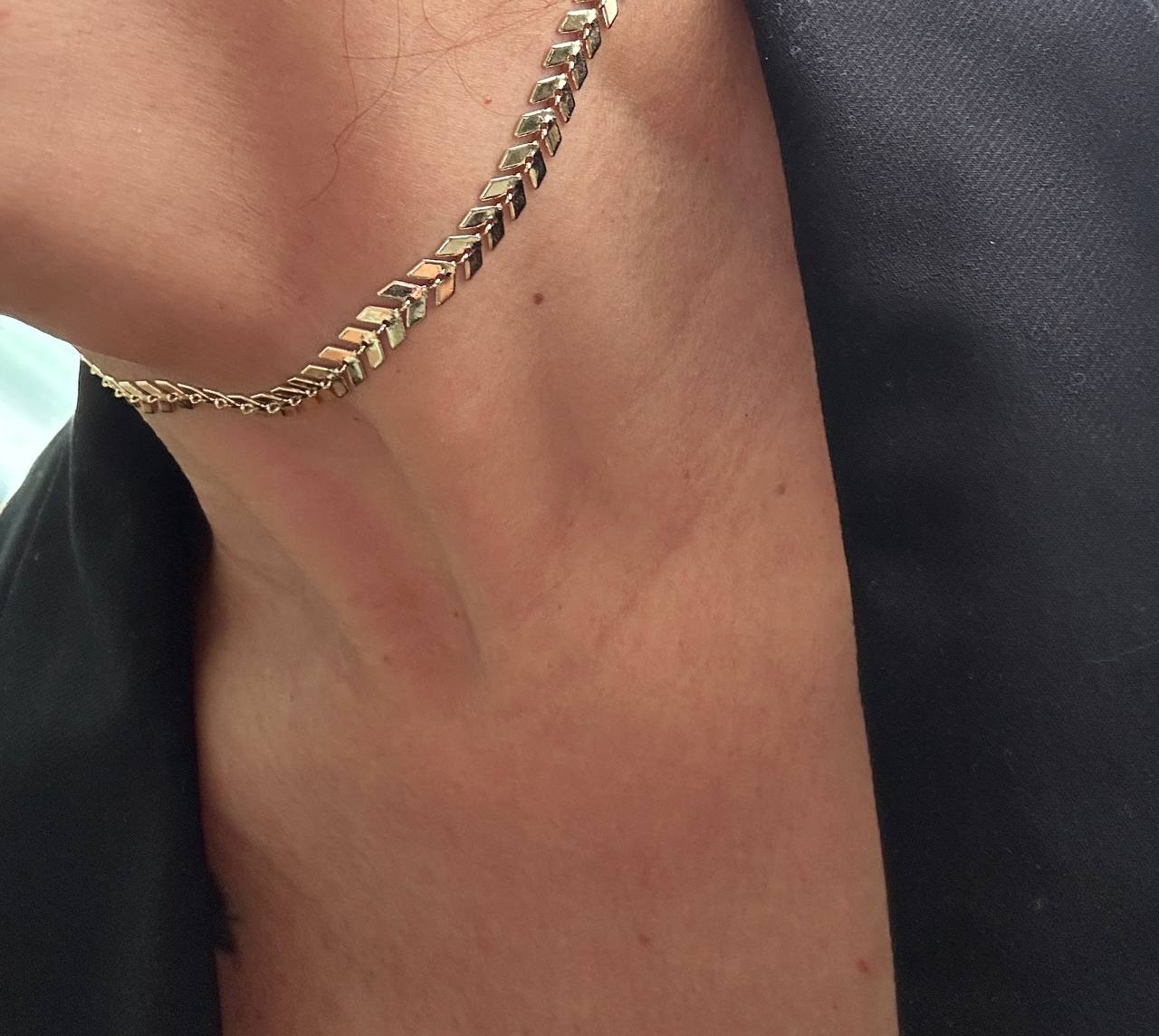 Adjustable gold-filled choker chain