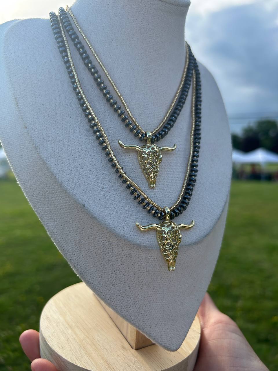 Double-strand Miyuki necklace