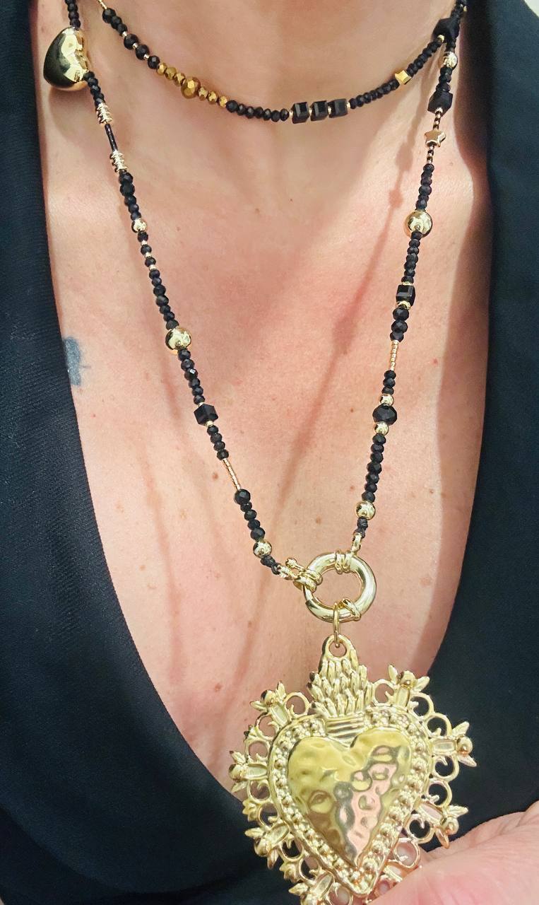 Long Necklace and a large steel pendant