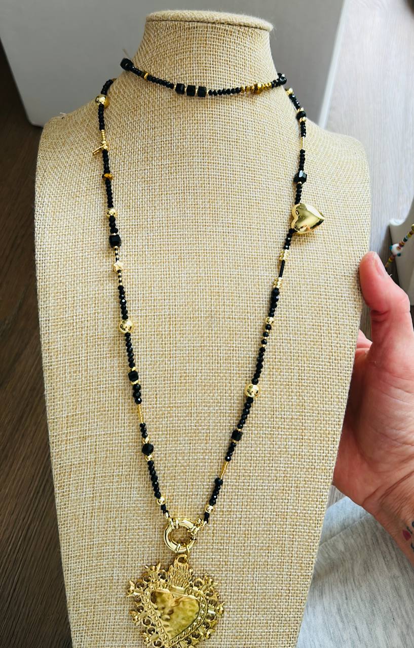 Long Necklace and a large steel pendant