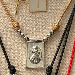 Adjustable Cord Necklaces and Scapular-style Charms | GOLD