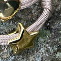 Adjustable paracord bracelet with rhodium charm | STAR