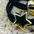 Adjustable paracord bracelet with rhodium charm | STAR