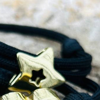 Adjustable paracord bracelet with rhodium charm | 2STAR