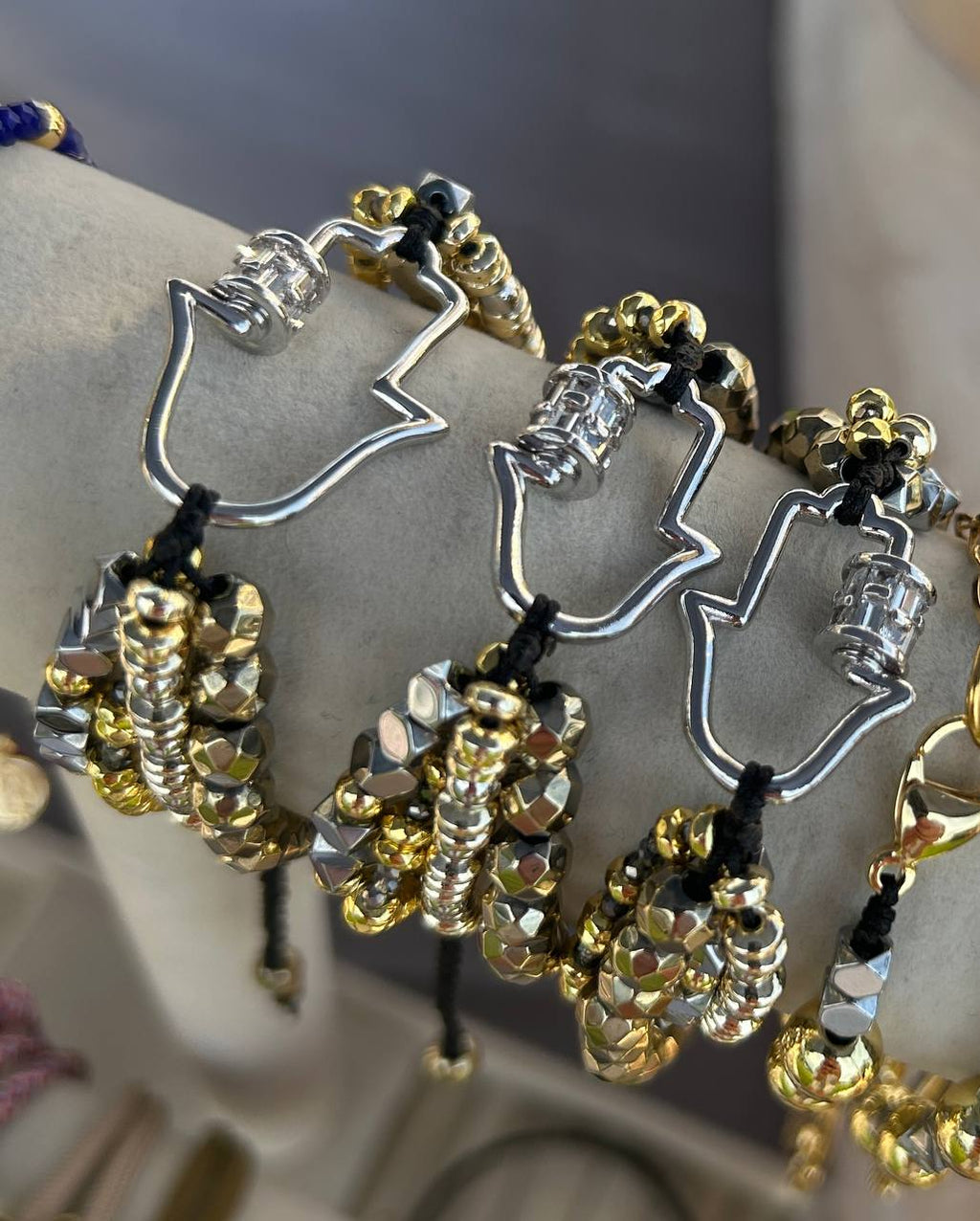 Adjustable hematite bracelet | HAMSA