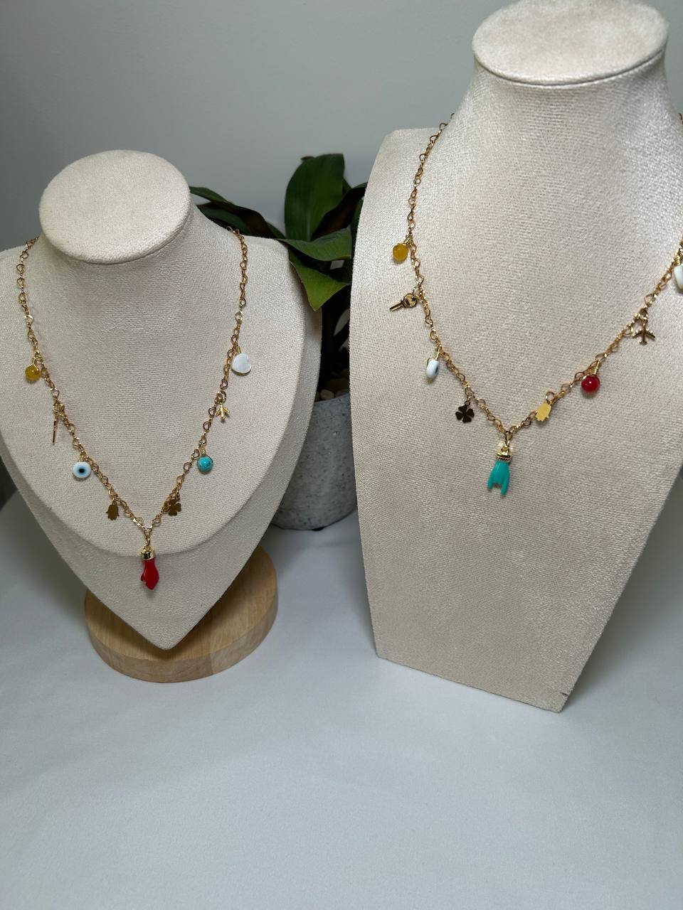 Steel Chains with Charms | GREEN
