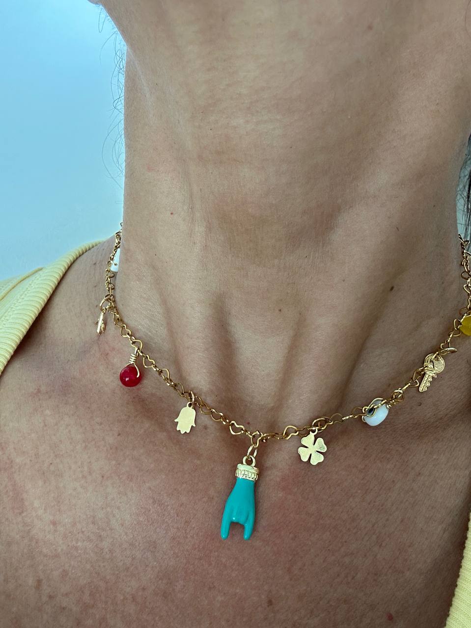 Steel Chains with Charms | GREEN